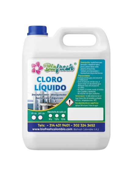 Hipoclorito de sodio 13% (Galón 4 litros)